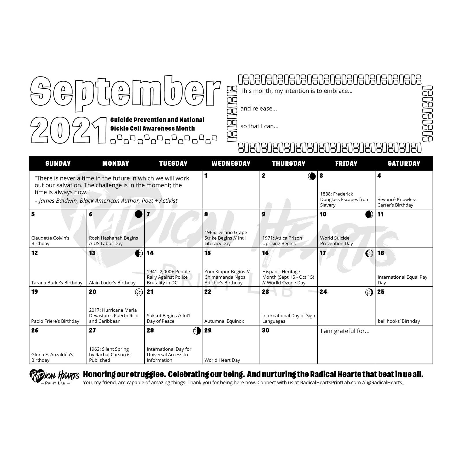 September 2021 Printable Calendar