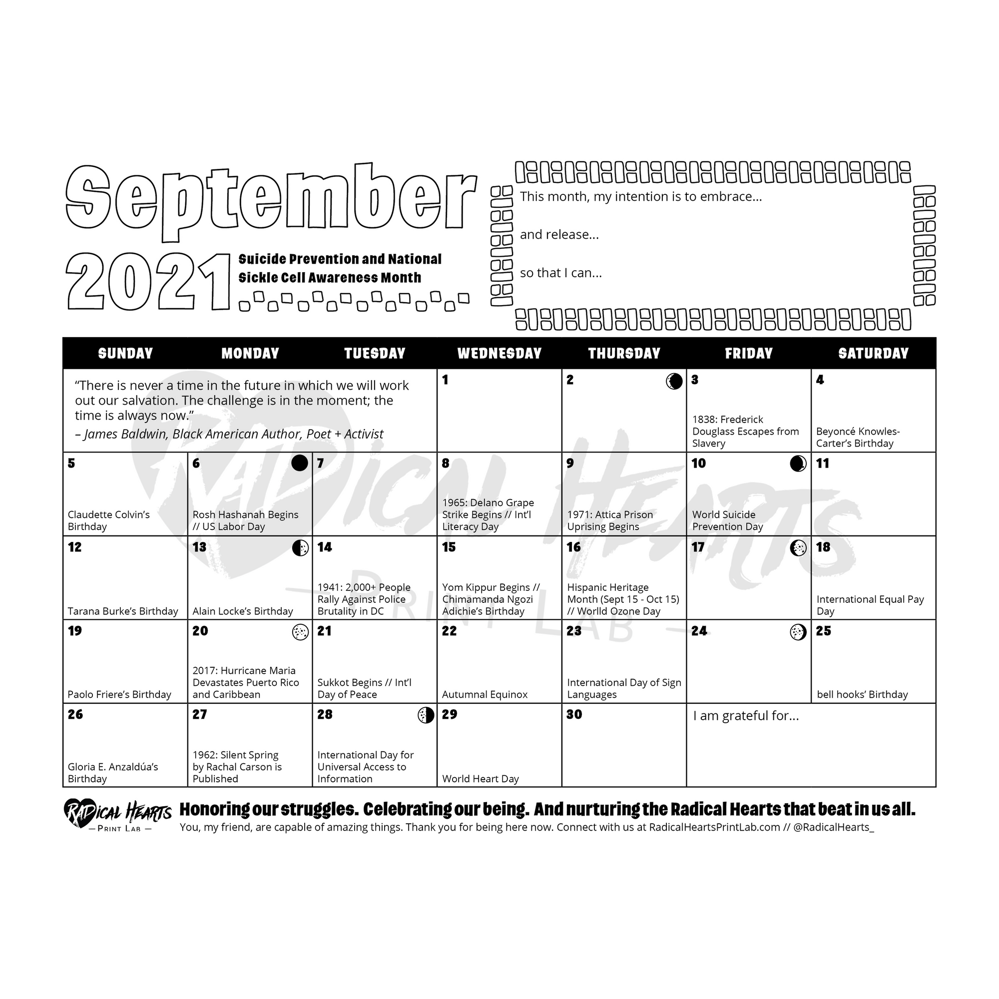 September 2021 Printable Calendar